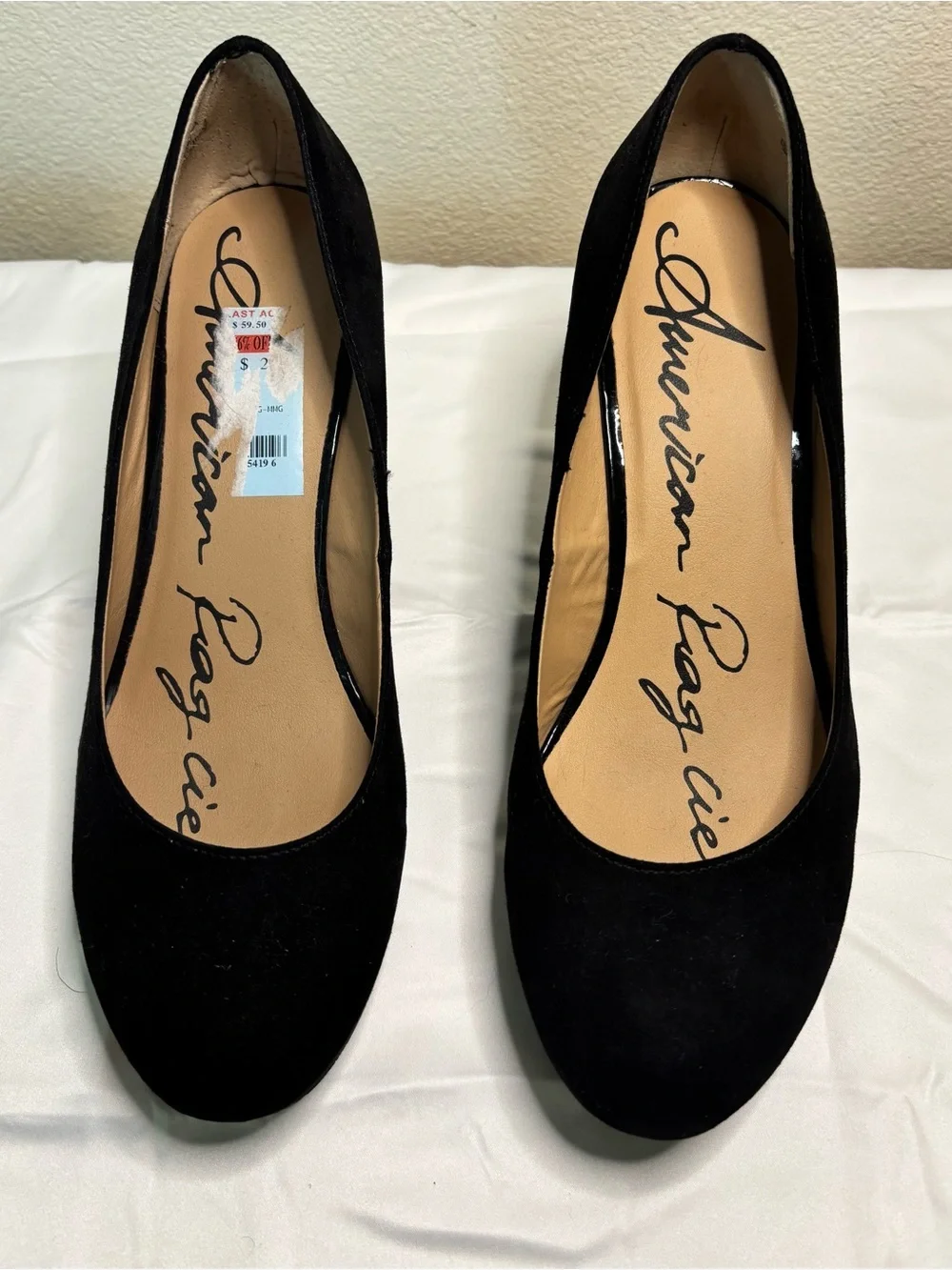 American Rag Black Suede Wedge Heels